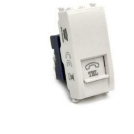 Presa telefono gem compatibile con vimar plana 14320 bianco - 623b