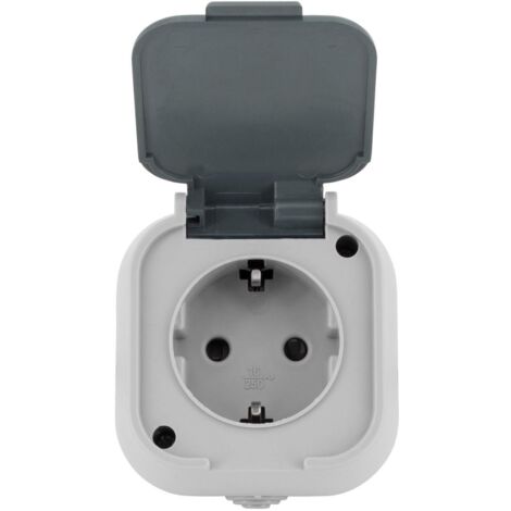 Presa Tipo F Schuko IP54 Grigio