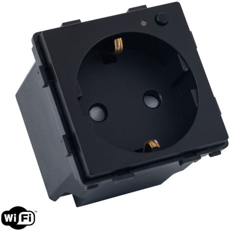 Presa Tipo F Schuko Wi-Fi Modern Nero