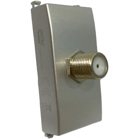 Presa tv a vite satellitare compatibile con vimar plana prese da incasso per moduli silver