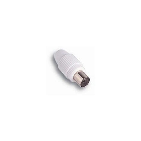 Presa Tv Coassiale Diritta Connettore Femmina Bianco Maurer conf.10 pz