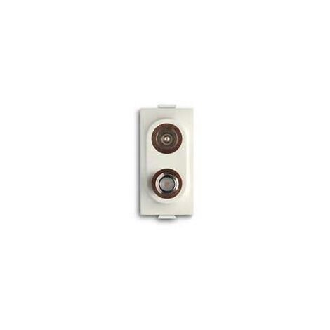 Presa tv coax demix passante connettore m/f 18db abb chiara 2csk1139ch