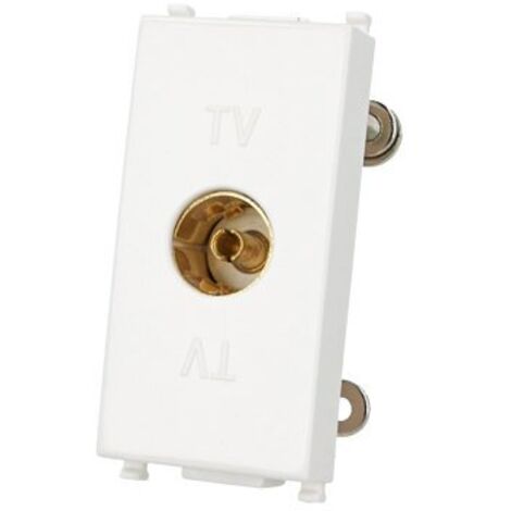 Presa TV Femmina Bianco Compatibile Vimar Plana