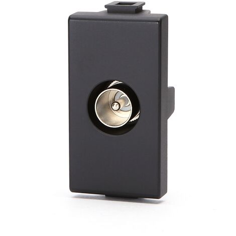 Presa TV maschio nera compatibile anche con BTicino Matix