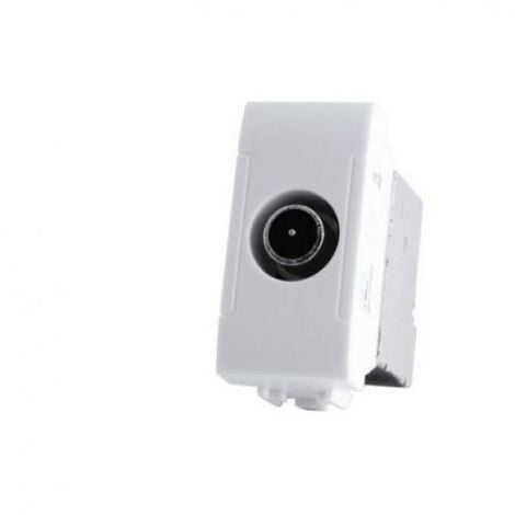 MAPAM Presa tv passante art compatibile bticino livinglight ln4202p14 bianco - 834b