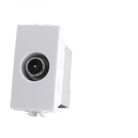 Presa tv passante compatibile con vimar plana connettore maschio prese da incasso per moduli bianco