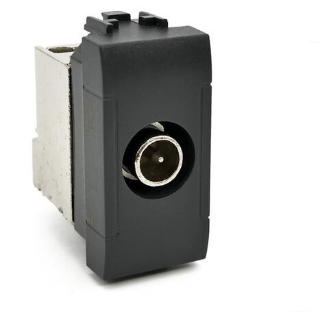 Presa tv passante compatibile con vimar plana connettore maschio prese da incasso per moduli nero