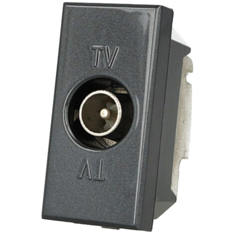 Presa TV Passante Maschio Nero Compatibile Bticino Axolute SD2173D