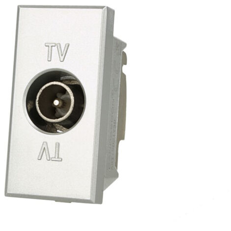 Presa TV Passante Maschio Silver Tech Compatibile Bticino Axolute SD2173DT