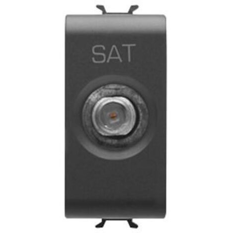 Presa Tv/Sat 1M Diretta C.F-Femmina Nero ( GEWISS cod. GW12371 )