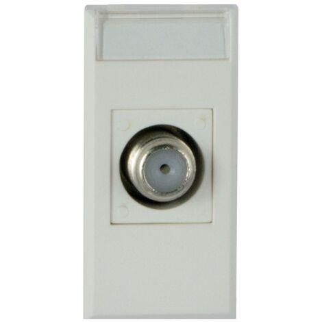 Presa TV/SAT Femmina tipo F diretta fino a 2400MHz S44 Bianco Ave Whitek 446096F