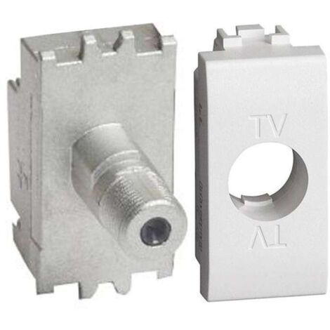 Presa TV SAT LivingLight coassiale tipo F75 Bianca