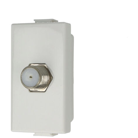Presa TV SAT Satellitare Tipo F Bianco Compatibile Bticino Matix SD6173D-2