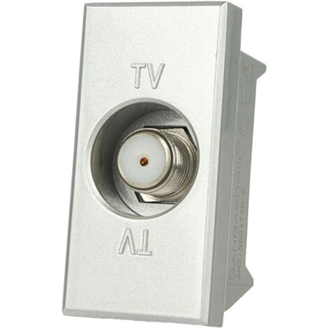 Presa TV SAT Satellitare Tipo F Silver Compatibile Bticino Axolute