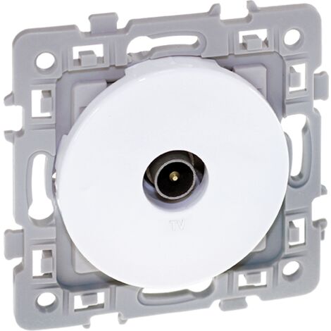 presa TV semplice - 470 a 790 MHz - SQUARE bianco - senza graffi