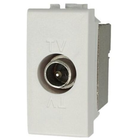 Presa TV Terminale Maschio Bianco Compatibile Bticino Living SD42002DB