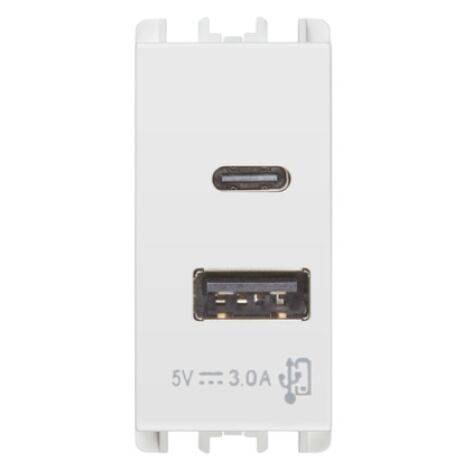 Presa urmet nea usb-a + usb-c 15w 1 modulo bianco - 10331.b