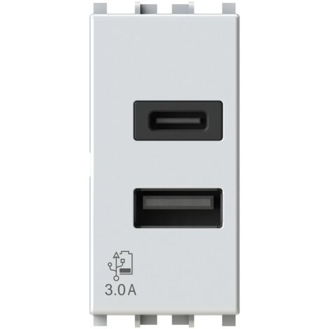 Presa Usb 3.0A Per Serie Vimar Plana Bianco ( 4 BOX cod. 4B.V14.USB.30 )