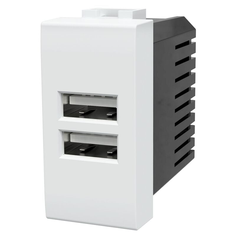 Aigostar - Presa usb a 2 posti bianca compatibile
