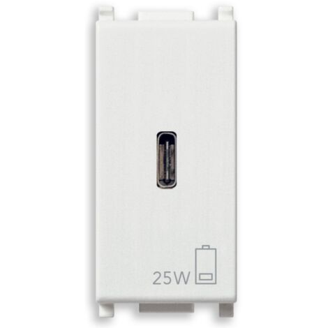 Presa usb-c vimar plana 1 modulo 25w bianco - 14292.c.25