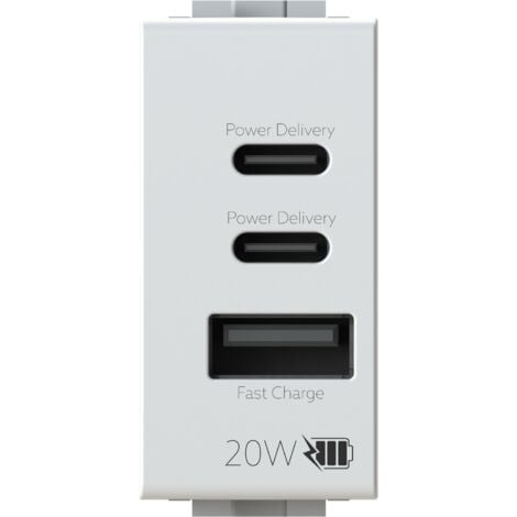 Presa usb-cca 4 box compatibile matix 20w bianco - 4busb20wcca.am