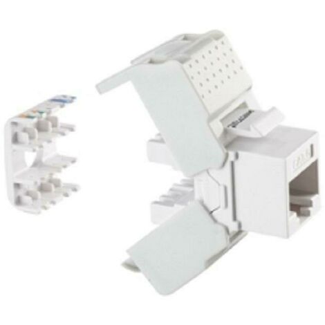 Presa verticale Fanton RJ45 UTP CAT.6 bianca con click 23713