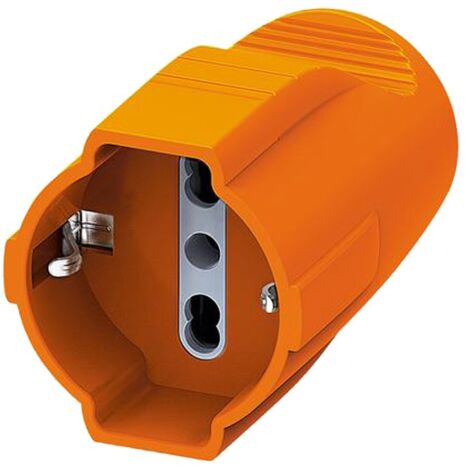 Presa Volante standard italiano bipasso/tedesco Bticino Arancio S2676TJE