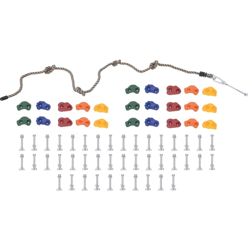 

Presas de escalada con cuerda 25 piezas multicolor