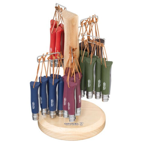 Présentoir 60 Couteaux Assortis - Baroudeur N°8 Colorama - Opinel