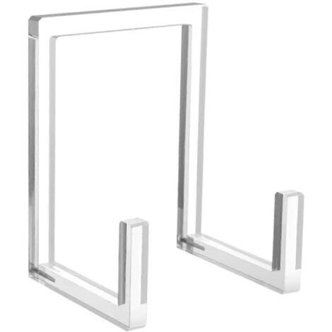 Présentoir à assiettes, support carré en acrylique transparent (1 pièce)