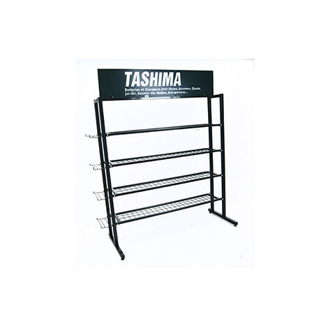 Présentoir à Batteries - Pour 30 à 50 Batteries - L: 143cm - L : 50cm - H: 168cm -pl