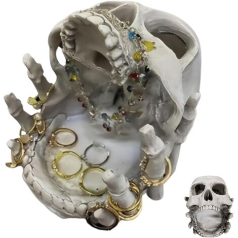 Présentoir à bijoux Crâne Boîte décorative pour bijoux