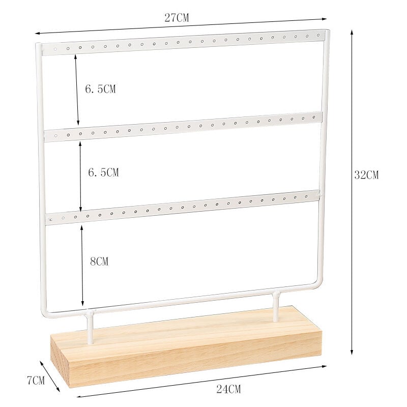 Présentoir à boucles d'oreilles, présentoir à boucles d'oreilles suspendu, en bois