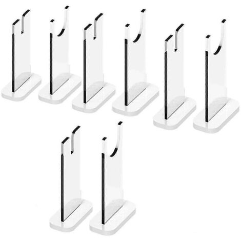 Présentoir à couteaux (lot de 4), porte-couteaux de collection en acrylique, porte-couteau individuel pour la décoration intérieure (fond blanc)