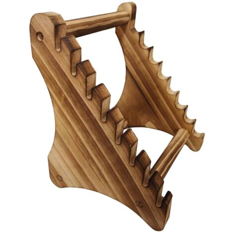 Présentoir à Couteaux, Porte-Couteaux en Bois, Support de Stockage de Sabres de Comptoir à 7 Niveaux pour Le Stockage et Exhibition de L’Affichage des Couteaux