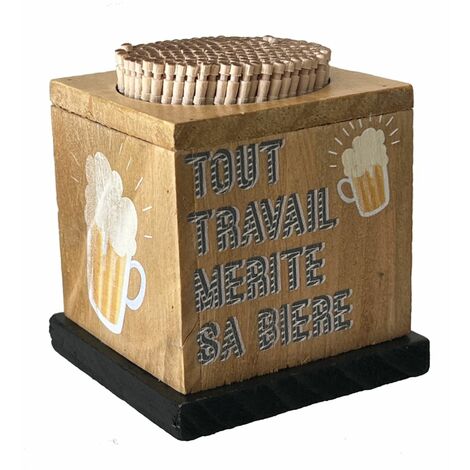 Présentoir à cure-dents - Tout travail mérite sa bière