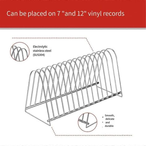 Présentoir à disques vinyles, étagère de lecture, rangement pour la maison, 10 emplacements, comme illustré