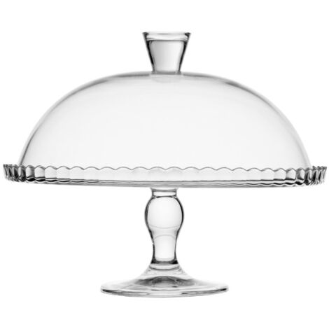 Présentoir à Gâteau Avec Cloche "Lara" 32cm Transparent