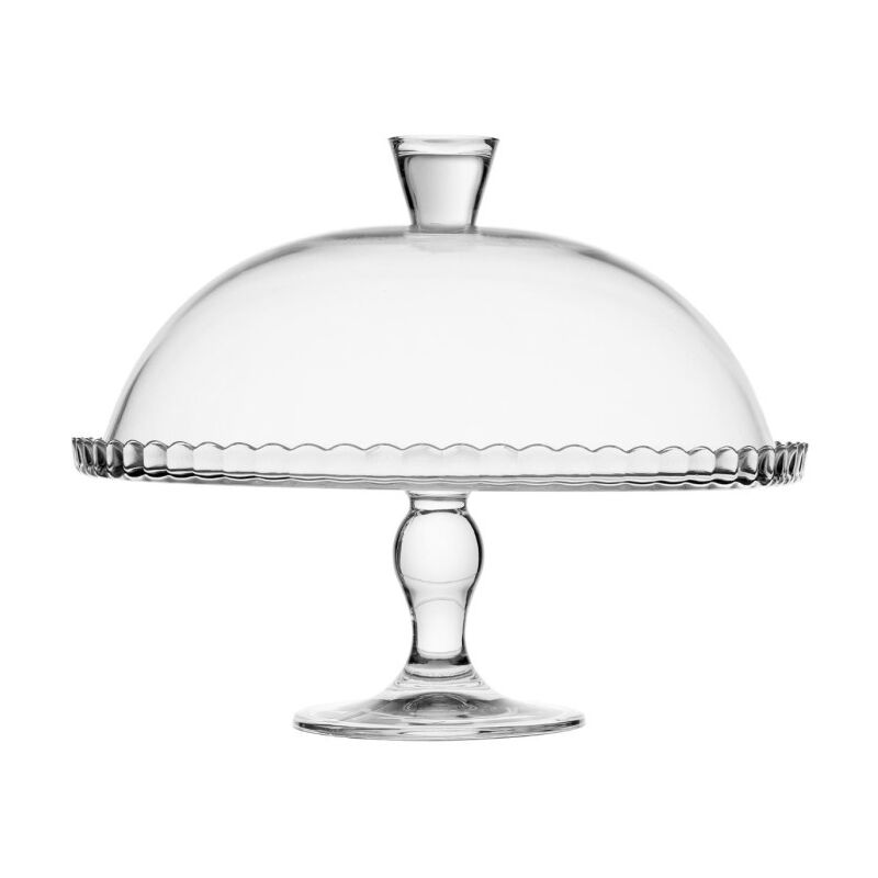 Présentoir à Gâteau Avec Cloche 'Lara' 32cm Transparent
