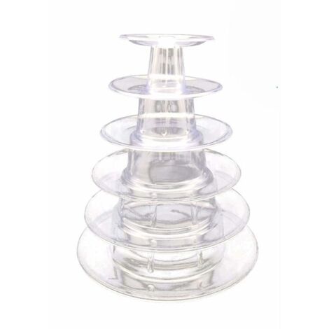 Présentoir à macarons à 6 niveaux pour fête d'anniversaire de mariage, présentoir à gâteaux en plastique pour cupcakes