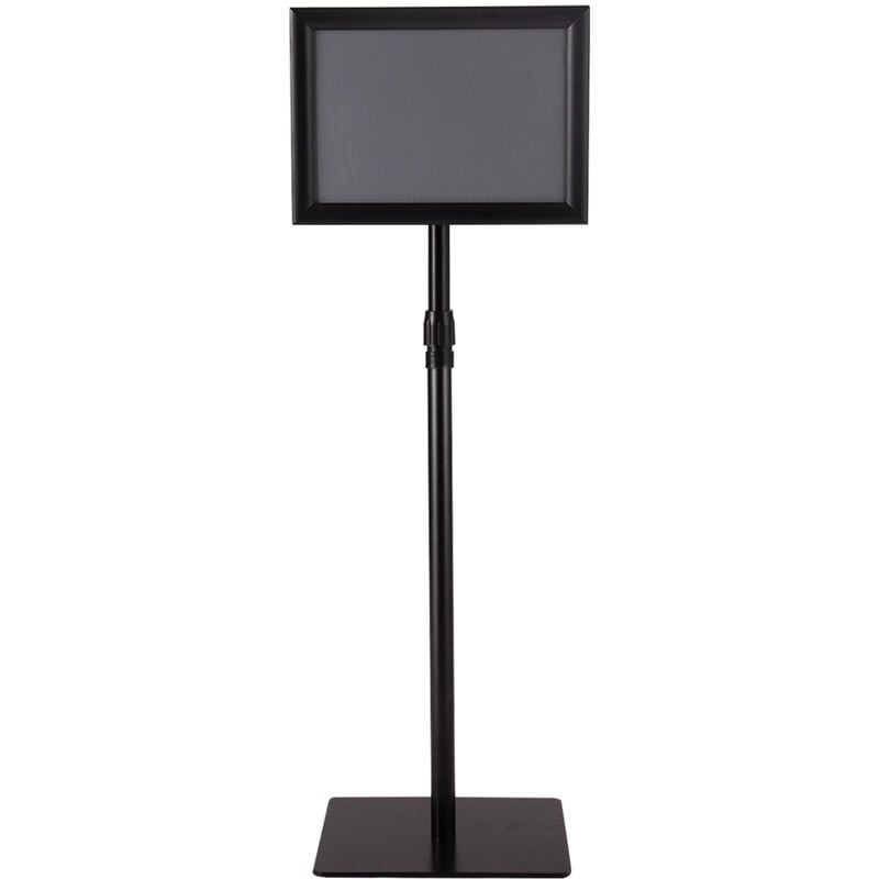 Présentoir d'Affichage Menu A4 avec Pied Panneau d'Affichage Hauteur Réglable Acier Inoxydable Base dia.28 cm Noir CW1252 design in