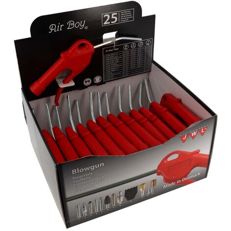 PRESENTOIR DE 25 SOUFFLETTES BUSE COURBE Ø6MM  CEDREY