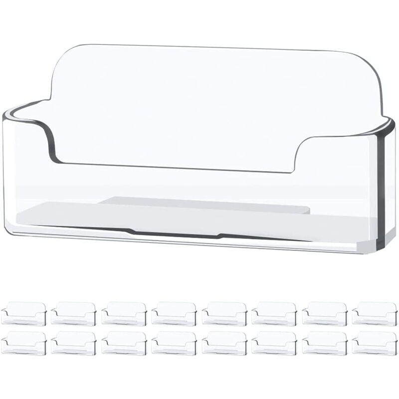 Feiyue - Présentoir de cartes de visite en acrylique transparent, support de bureau pour cartes de visite, pouvant contenir 30 à 50 cartes de visite