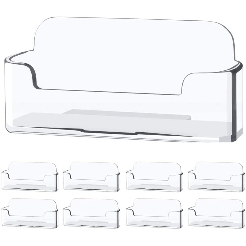 Feiyue - Présentoir de cartes de visite en acrylique transparent, support de bureau pour cartes de visite, pouvant contenir 30 à 50 cartes de visite