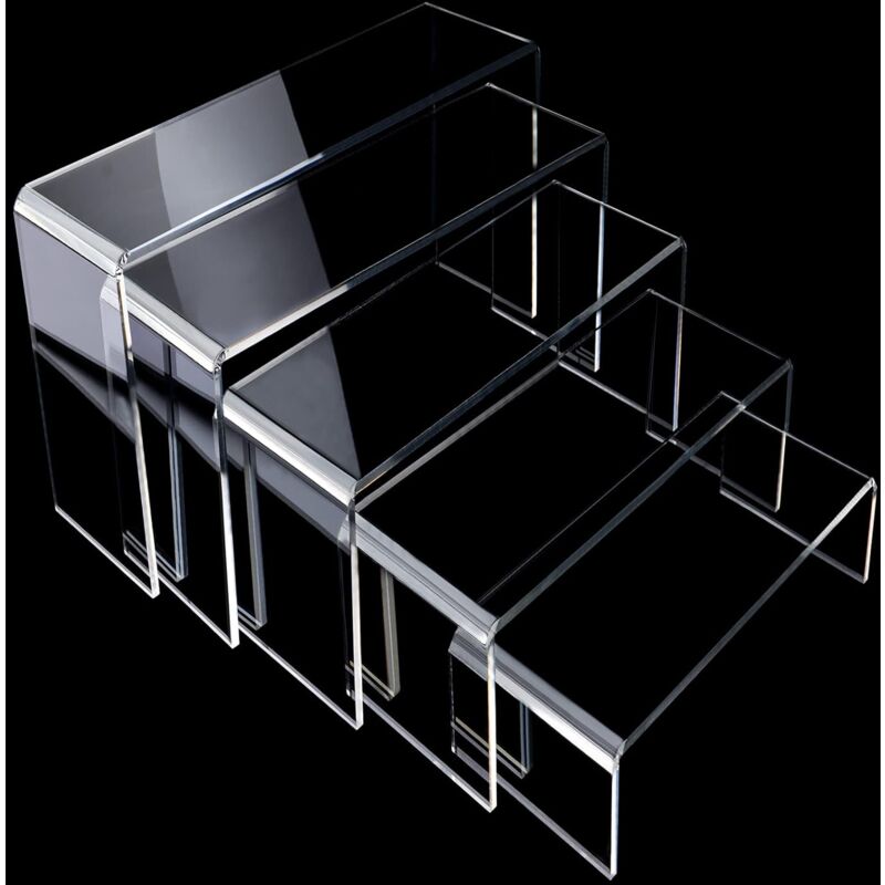 Longziming - Présentoir en Acrylique Transparent,Armoire à bijoux,5 Niveaux Présentoir Acrylique Étagère pour Figurines Pops, u Vitrine Supports pour