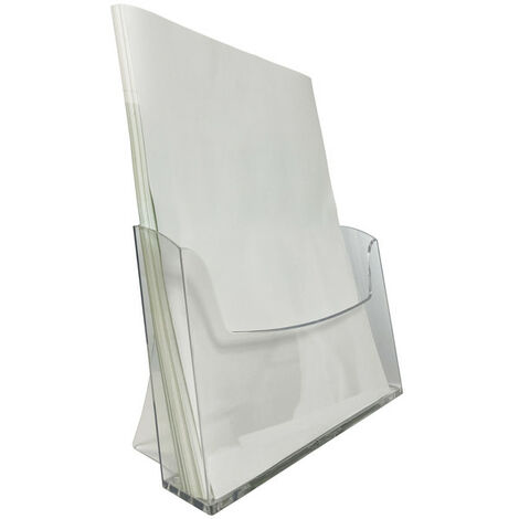 4 Présentoirs A4 En Acrylique Transparent – Porte-Affiches Vertical Double Face – Pour Comptoir, Bureau, Magasin