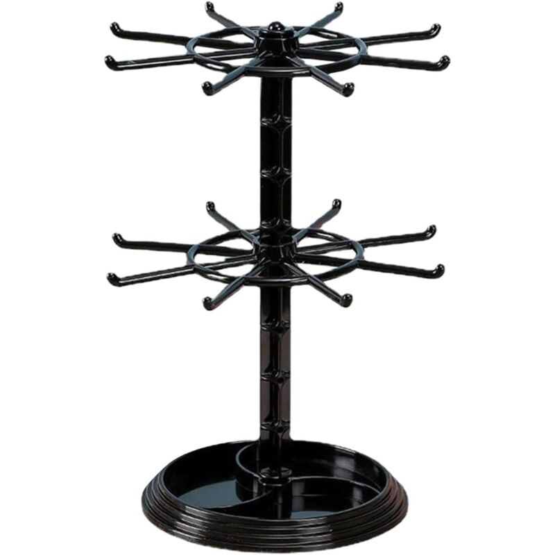Présentoir Porte-clés,Support Collier Rotatif à 2 Niveaux pour Collection personnelle, Organisateur Rack Stand pour Bracelet,Bijou