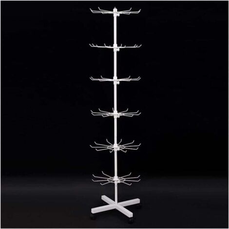 Présentoir Rotatif 6 Niveaux Support Bijoux Porte Clés Chaussettes Arbre Mobile