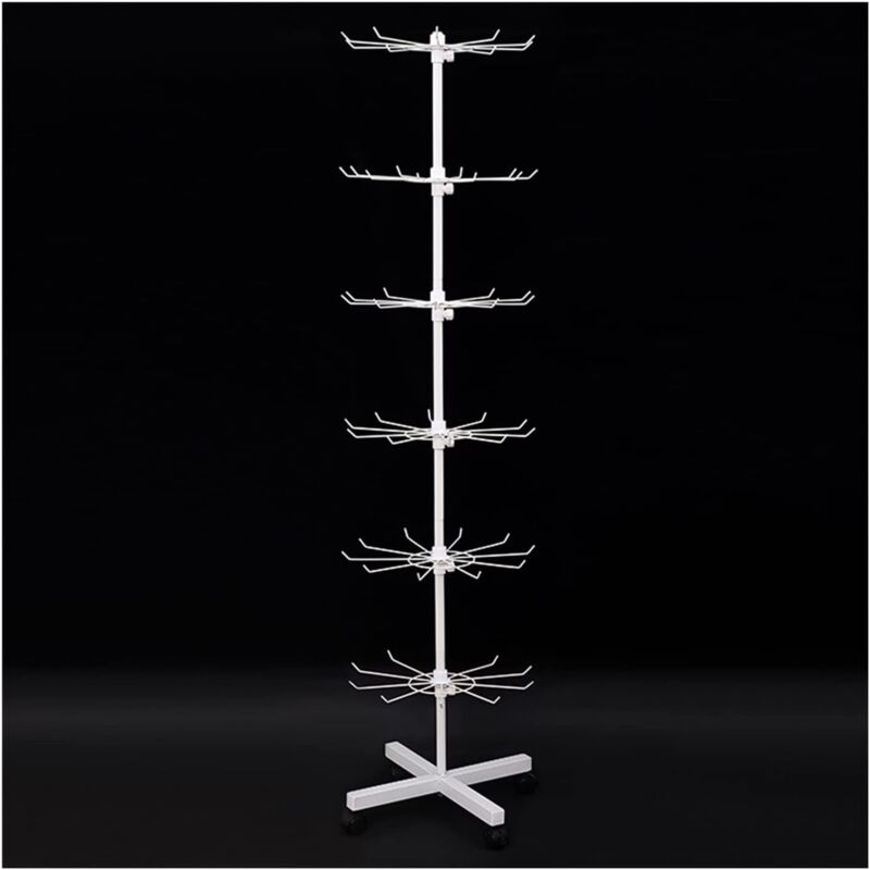 Présentoirs De Vente Au Détail à 6 Niveaux, Présentoir à Bijoux Rotatif, Présentoir Rotatif, Tours à Bijoux en Arbre Mobile, Porte-clés, Chaussettes,