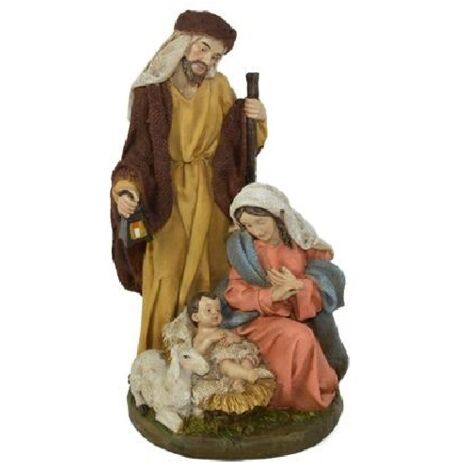 Set 4 Statuine Natalizie Natività con Grotta 10,4 cm in Resina | Leroy Merlin